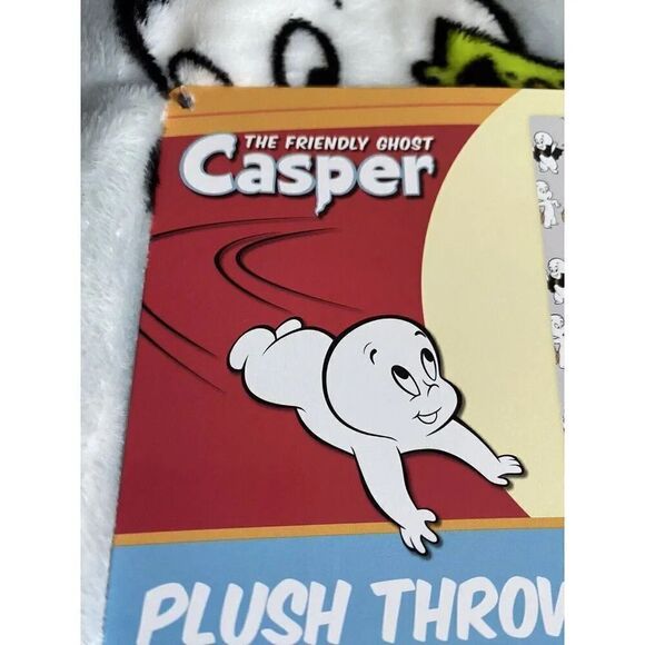 Casper the Friendly Ghost Plush Soft Blanket Throw 50x70” Halloween Costumes NEW - Picture 5 of 16